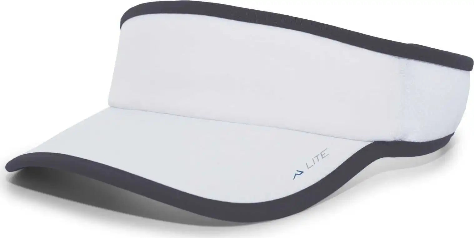 Pacific Headwear 510v Performance Hook-and-loop Visor - White Graphite - Dark Gray / 7’’ - 7 7/8’’