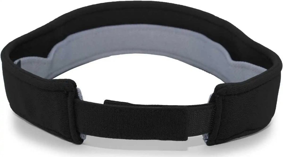 Pacific Headwear 598v M2 Performance Hook-and-loop Visor - Black - 7’’ - 7 7/8’’