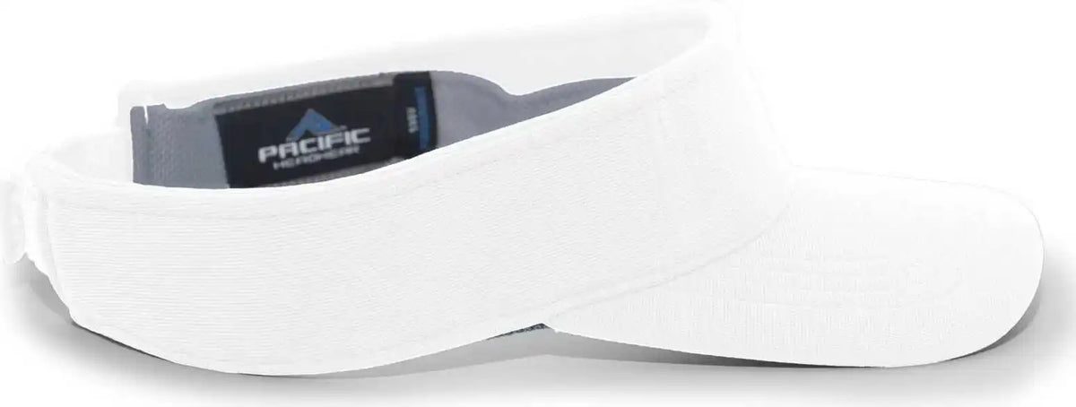 Pacific Headwear 598v M2 Performance Hook-and-loop Visor - White - 7’’ - 7 7/8’’
