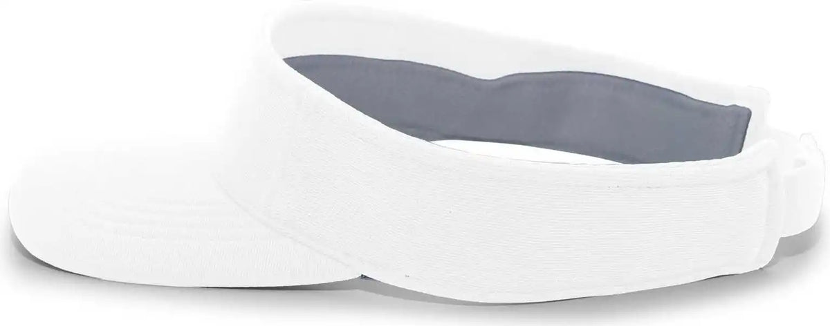 Pacific Headwear 598v M2 Performance Hook-and-loop Visor - White - 7’’ - 7 7/8’’