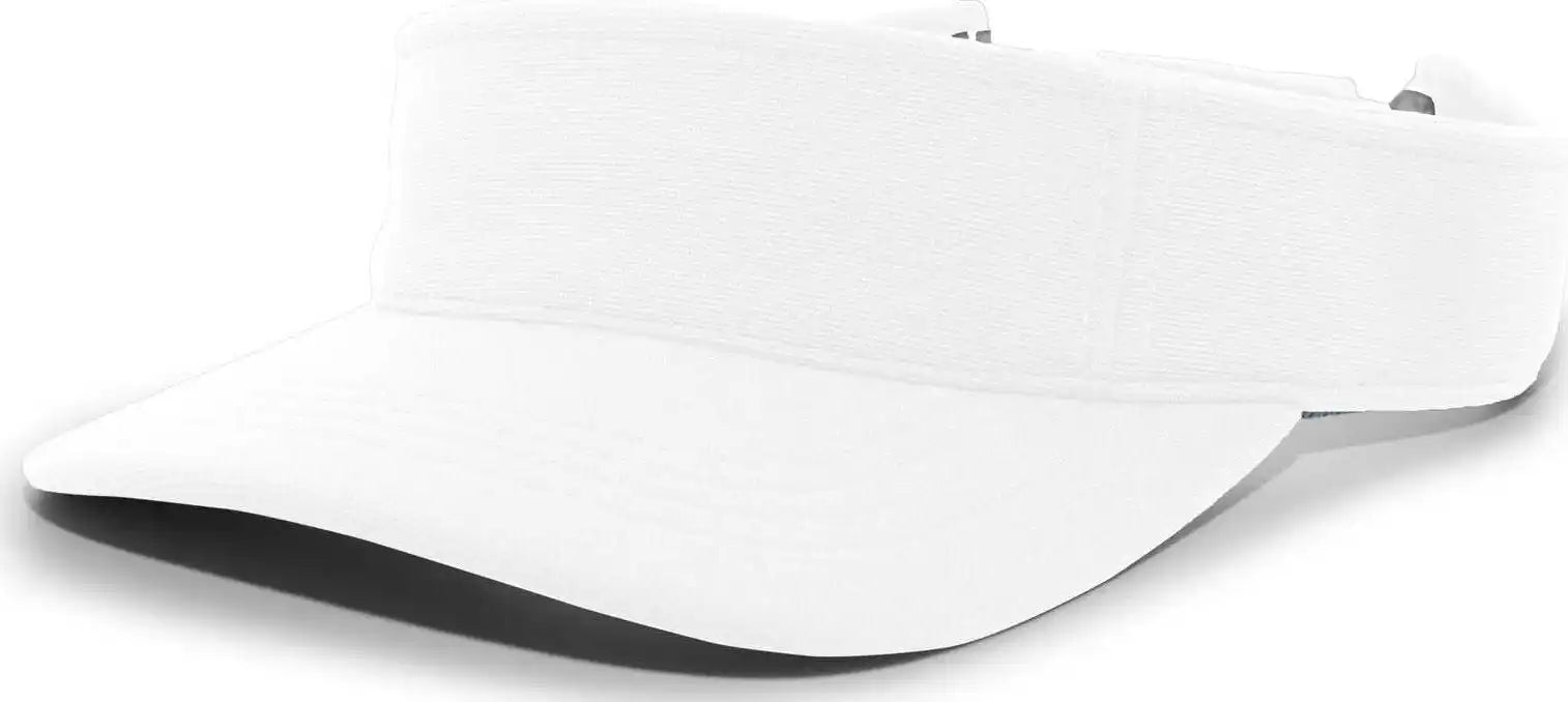 Pacific Headwear 598v M2 Performance Hook-and-loop Visor - White - 7’’ - 7 7/8’’