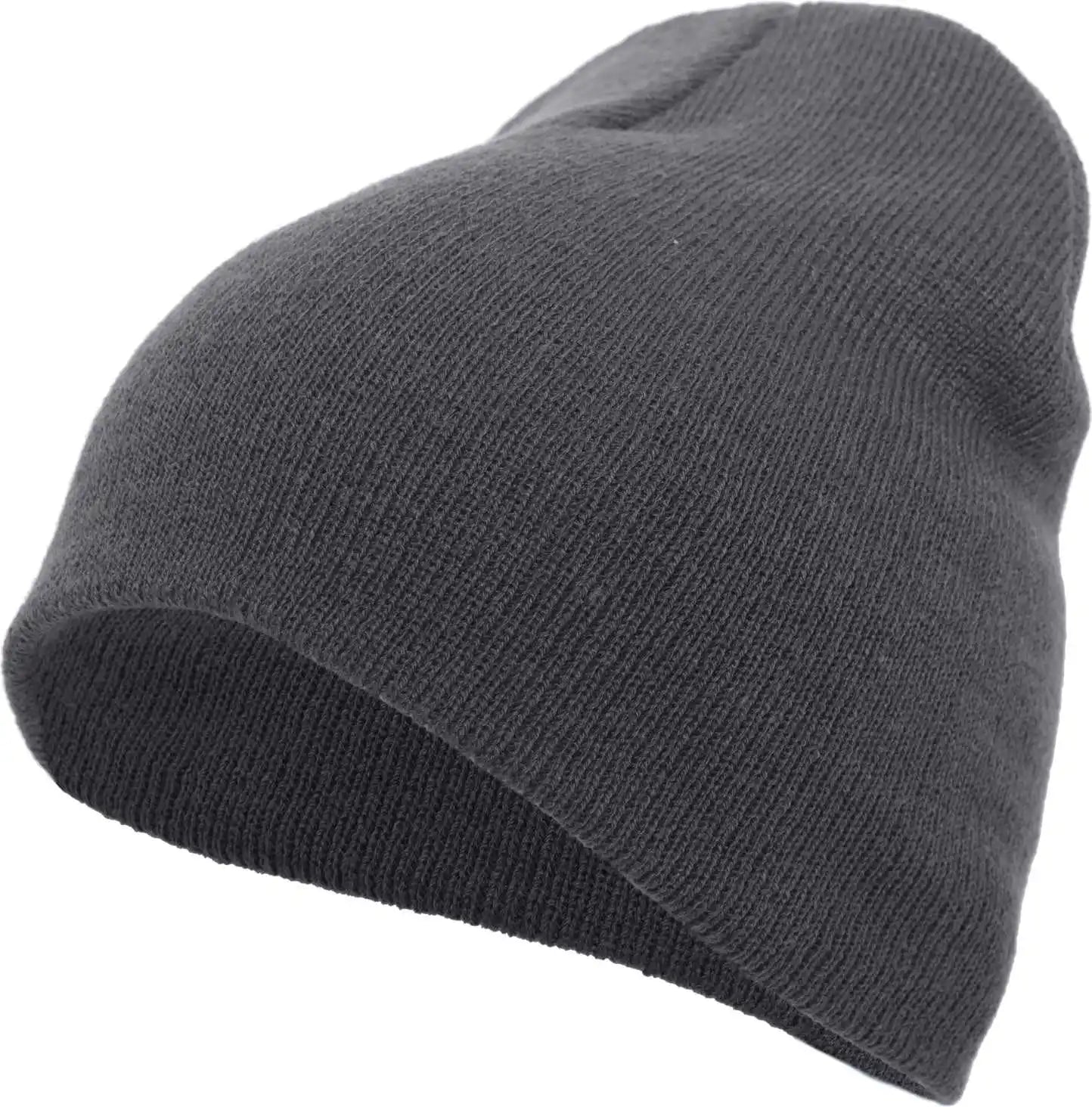 Pacific Headwear 601k Basic Knit Beanie - Graphite - 7’’ - 7 7/8’’