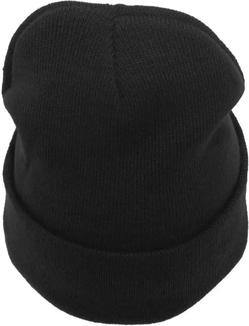 Pacific Headwear 621k Knit Cuff Beanie - Black - 7’’ - 7 7/8’’