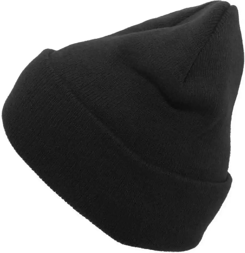 Pacific Headwear 621k Knit Cuff Beanie - Black - 7’’ - 7 7/8’’