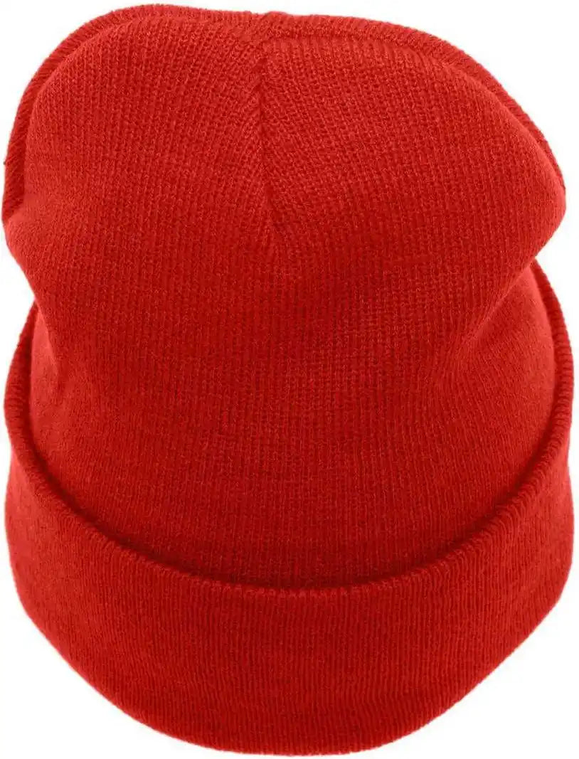 Pacific Headwear 621k Knit Cuff Beanie - Red - 7’’ - 7 7/8’’