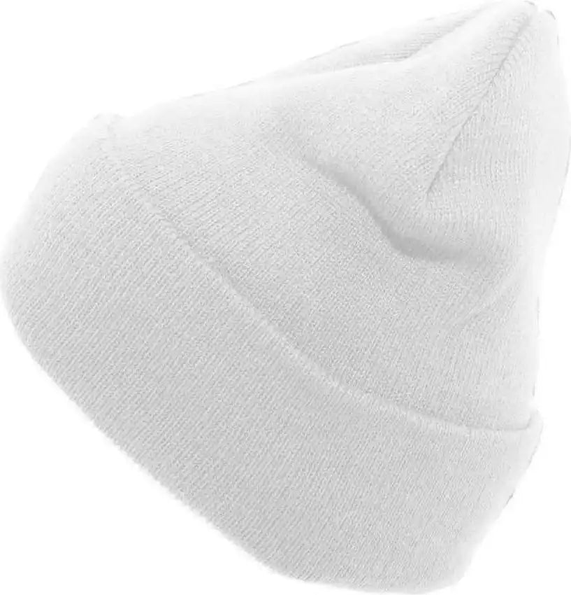 Pacific Headwear 621k Knit Cuff Beanie - White - 7’’ - 7 7/8’’