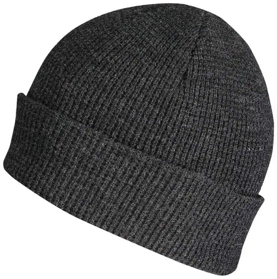 Pacific Headwear 627k Waffle Knit Cuff Beanie - Black - 7’’ - 7 7/8’’