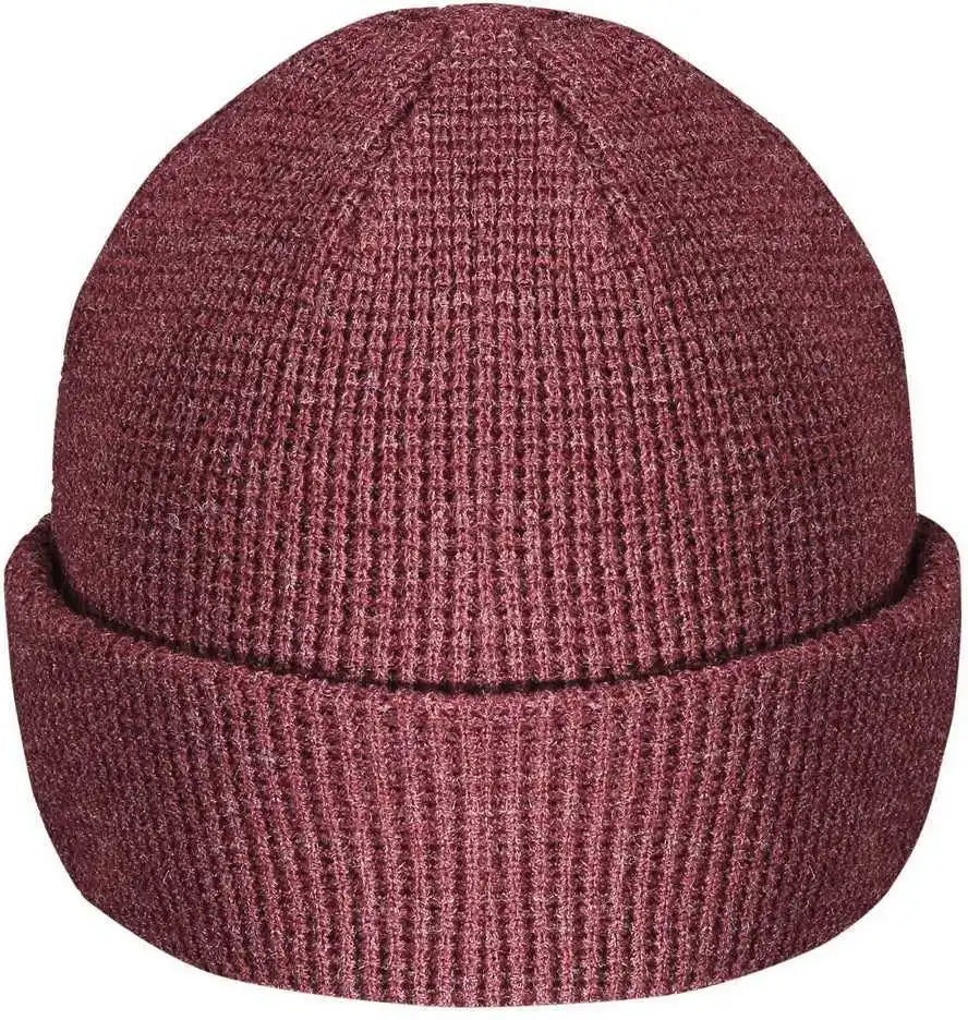 Pacific Headwear 627k Waffle Knit Cuff Beanie - Bordeaux - Cardinal / 7’’ - 7 7/8’’