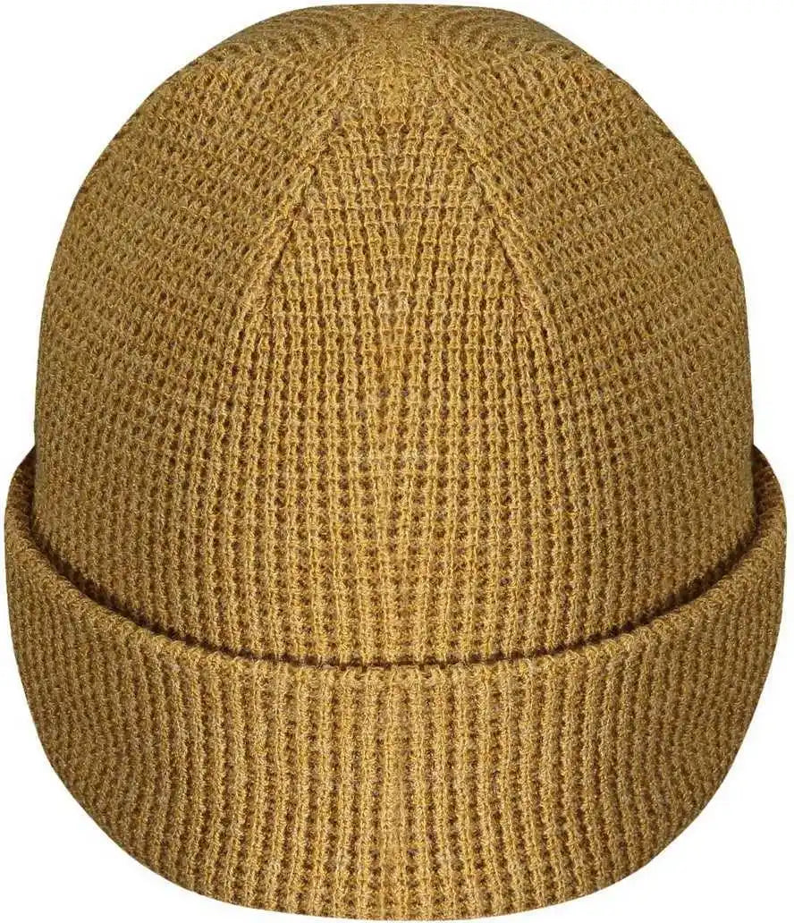 Pacific Headwear 627k Waffle Knit Cuff Beanie - Caramel - Burnt Orange / 7’’ - 7 7/8’’