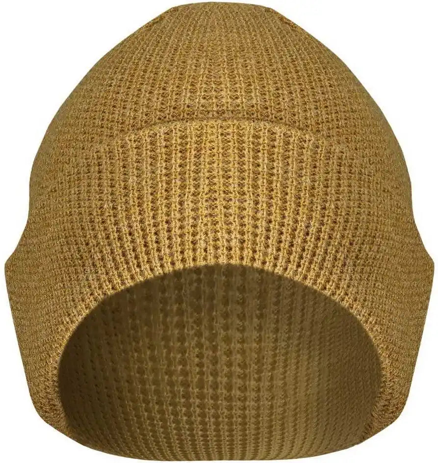 Pacific Headwear 627k Waffle Knit Cuff Beanie - Caramel - Burnt Orange / 7’’ - 7 7/8’’