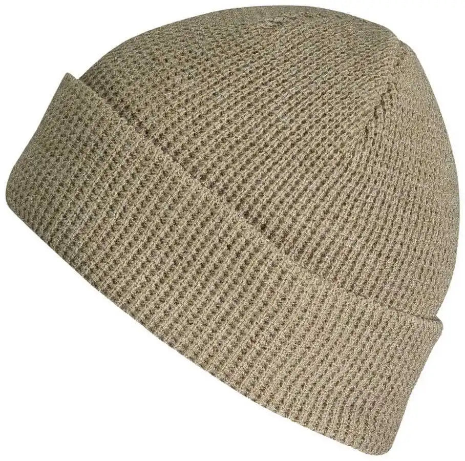 Pacific Headwear 627k Waffle Knit Cuff Beanie - Walnut - Dark Gray / 7’’ - 7 7/8’’