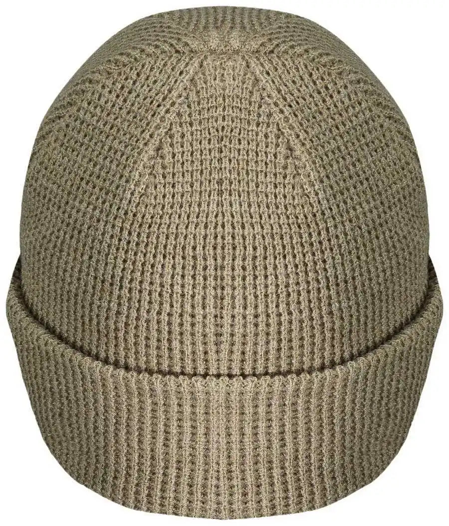 Pacific Headwear 627k Waffle Knit Cuff Beanie - Walnut - Dark Gray / 7’’ - 7 7/8’’