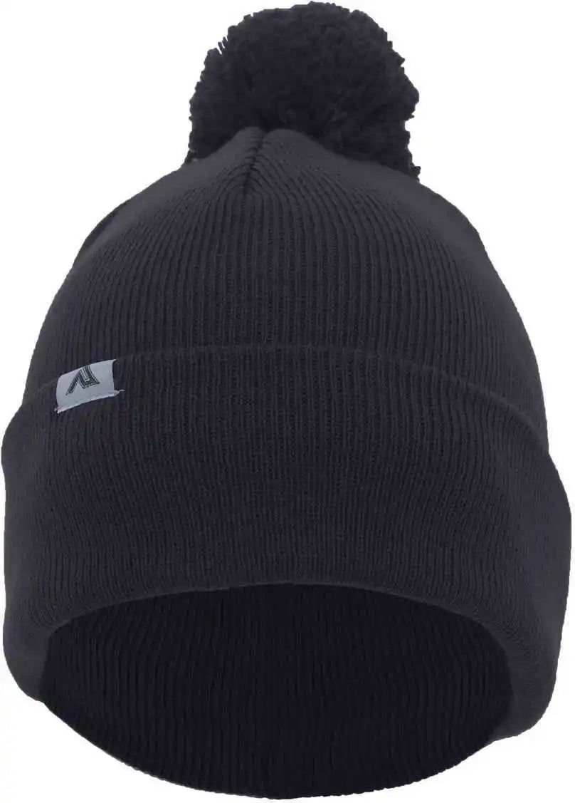 Pacific Headwear 641k Pom-pom Cuff Beanie - Navy - 7’’ - 7 7/8’’
