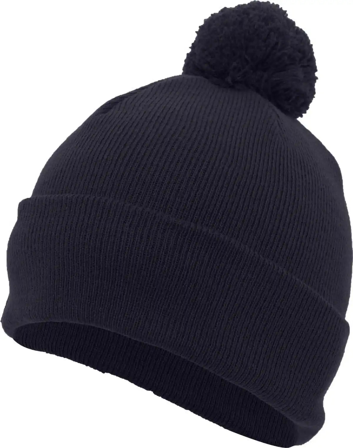 Pacific Headwear 641k Pom-pom Cuff Beanie - Navy - 7’’ - 7 7/8’’