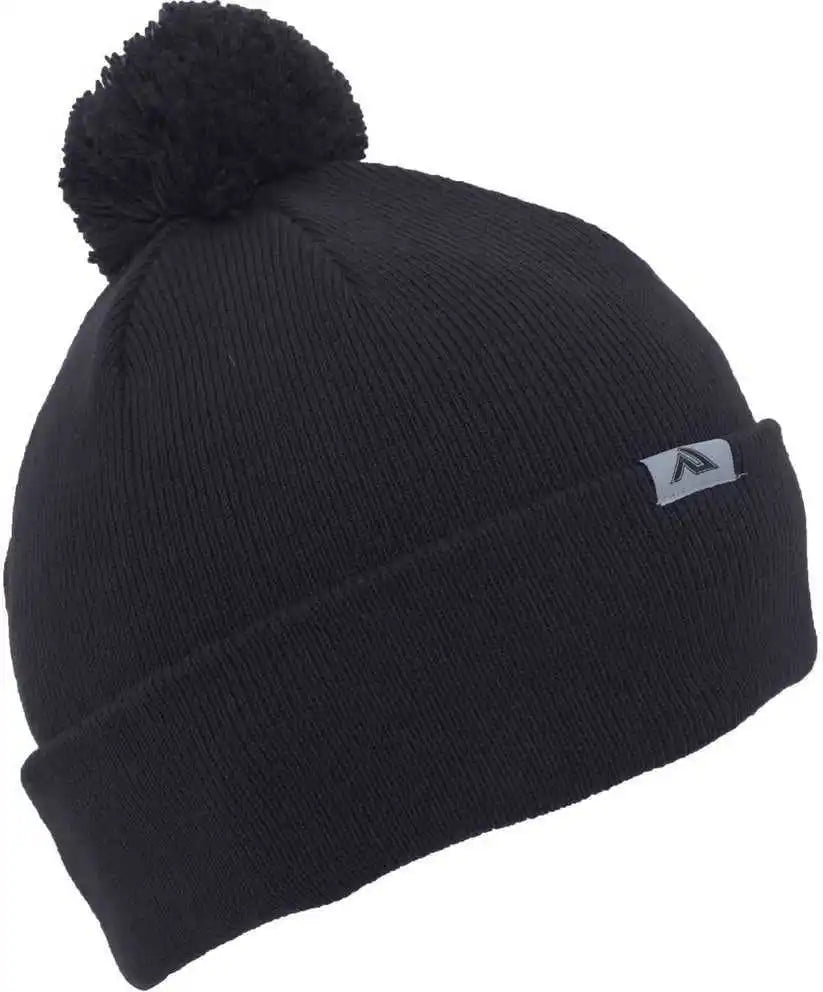 Pacific Headwear 641k Pom-pom Cuff Beanie - Navy - 7’’ - 7 7/8’’