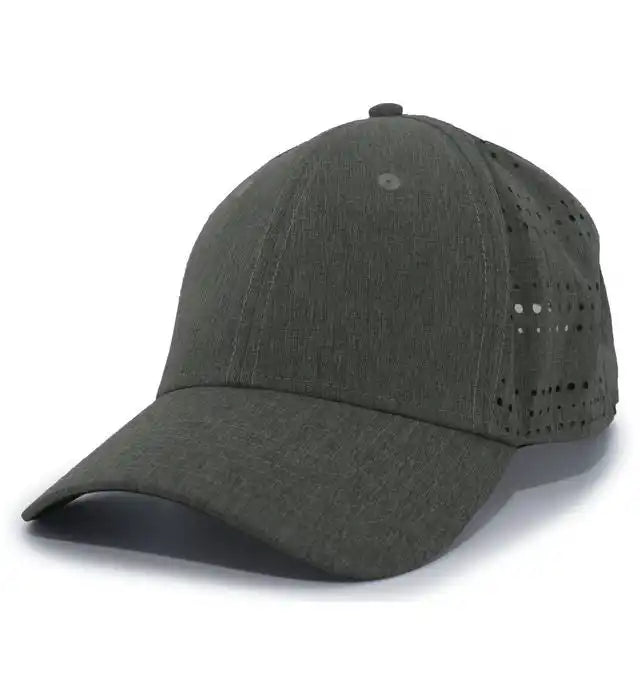 Pacific Headwear 747 Perforated Hook-and-loop Cap - Loden Heather - Brown / 7’’ - 7 7/8’’