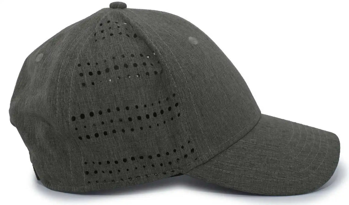 Pacific Headwear 747 Perforated Hook-and-loop Cap - Loden Heather - Brown / 7’’ - 7 7/8’’