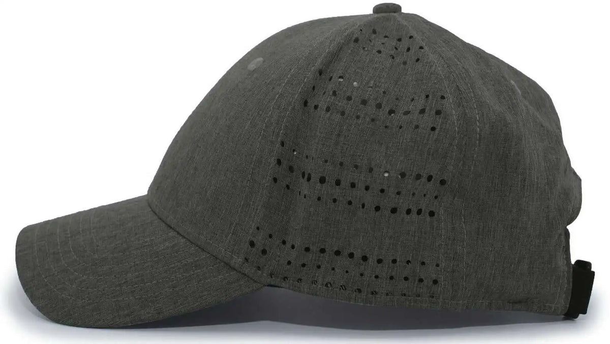 Pacific Headwear 747 Perforated Hook-and-loop Cap - Loden Heather - Brown / 7’’ - 7 7/8’’