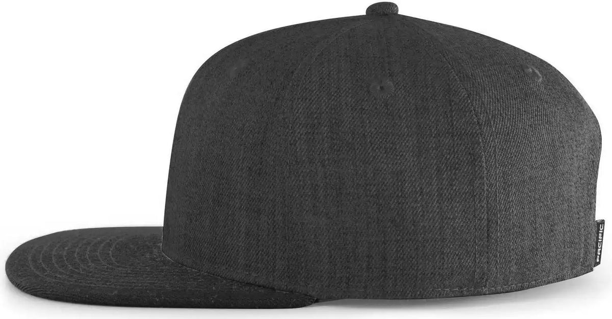 Pacific Headwear 750 Wool Heather Snapback Cap - Dark - 7’’ - 7 7/8’’