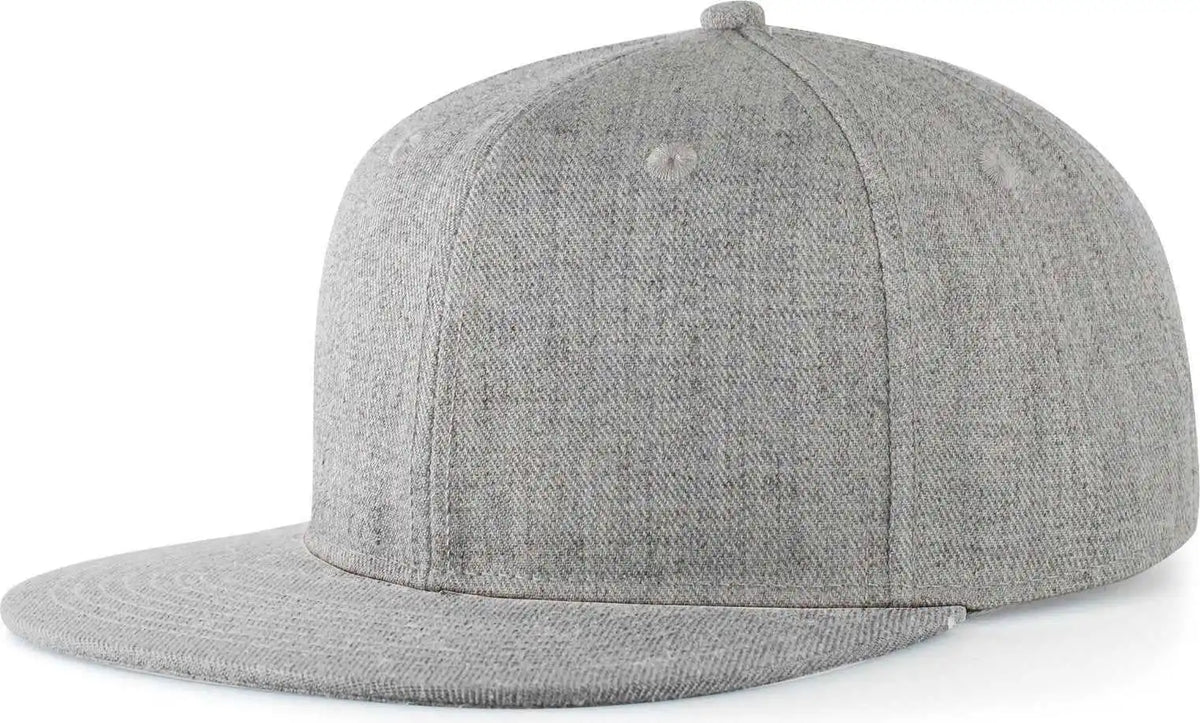 Pacific Headwear 750 Wool Heather Snapback Cap - Light - Gray / 7’’ - 7 7/8’’