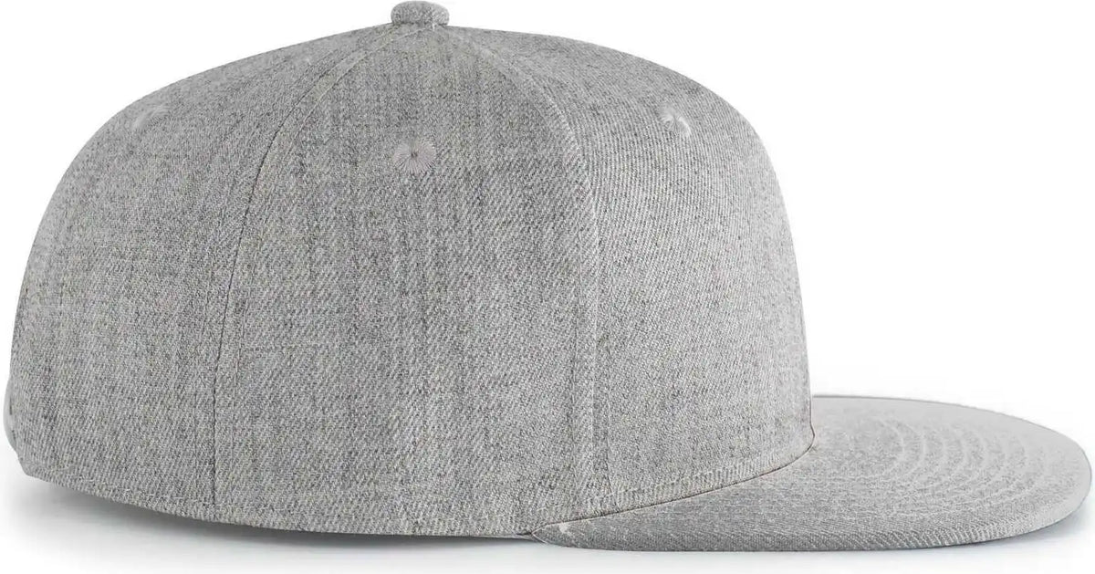 Pacific Headwear 750 Wool Heather Snapback Cap - Light - Gray / 7’’ - 7 7/8’’