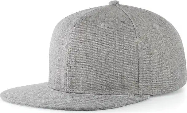 Pacific Headwear 750 Wool Heather Snapback Cap - Light - Gray / 7’’ - 7 7/8’’