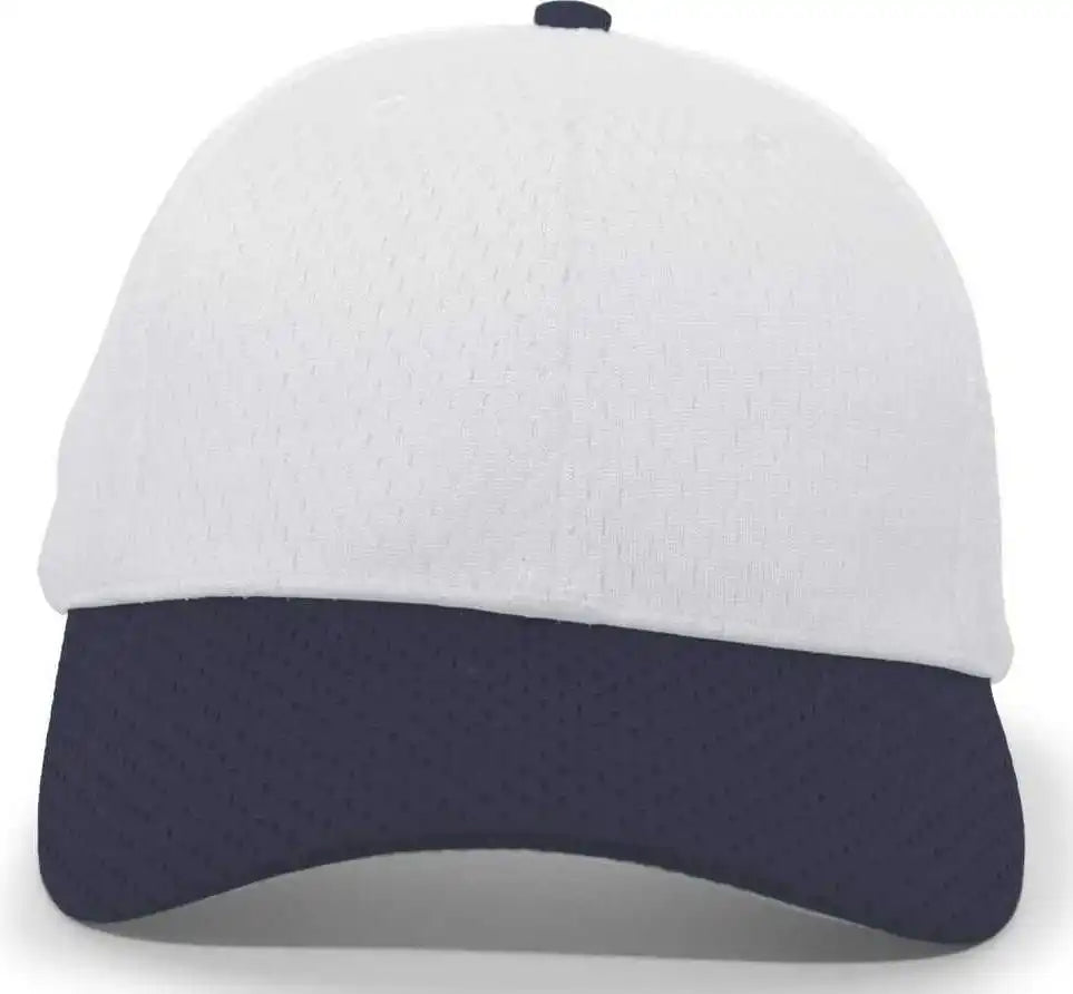 Pacific Headwear 805m Coolport Mesh Hook-and-loop Cap - Silver Navy - Light Gray / 7’’ - 7 7/8’’