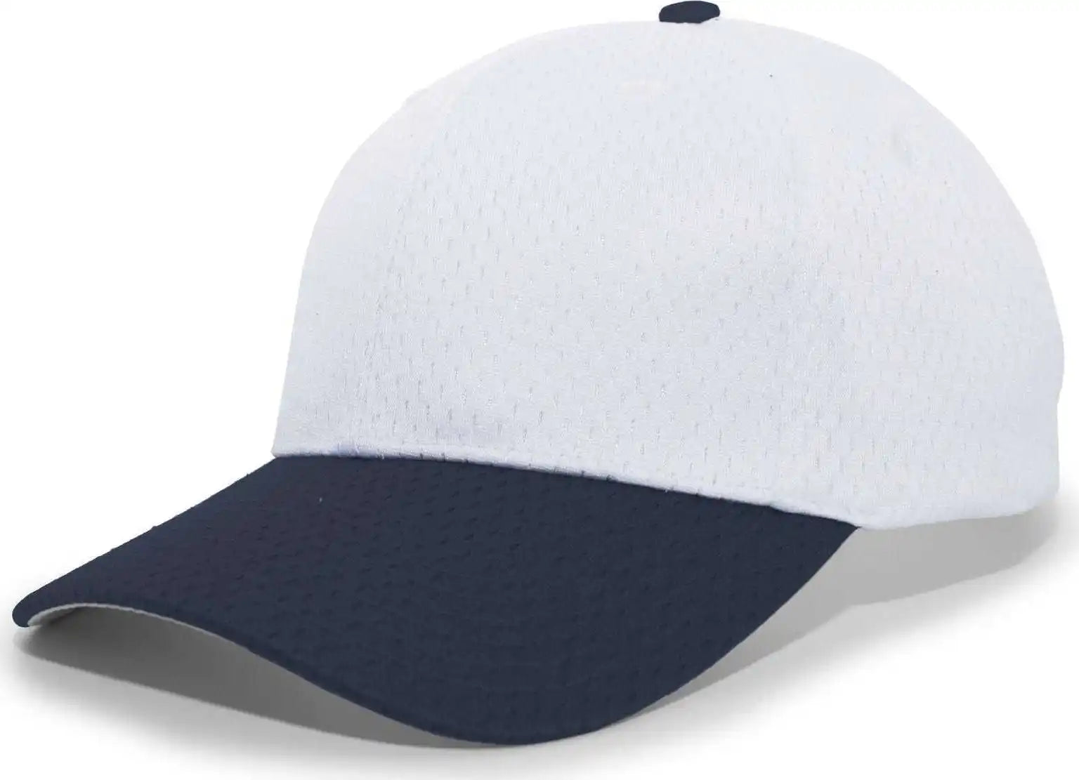 Pacific Headwear 805m Coolport Mesh Hook-and-loop Cap - White Navy - 6 1/2’’ - 7’’