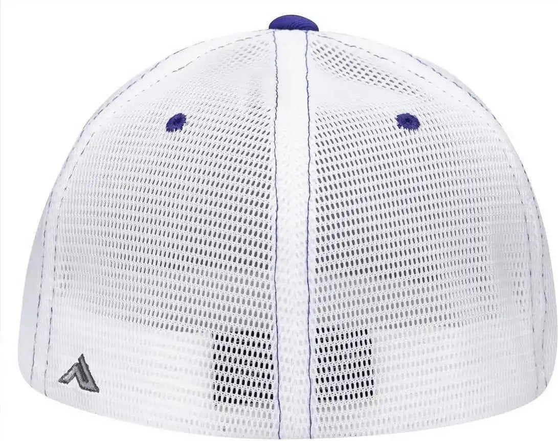 Pacific Headwear Es341 Premium M2 Performance Trucker Flexfit Cap - Royal White