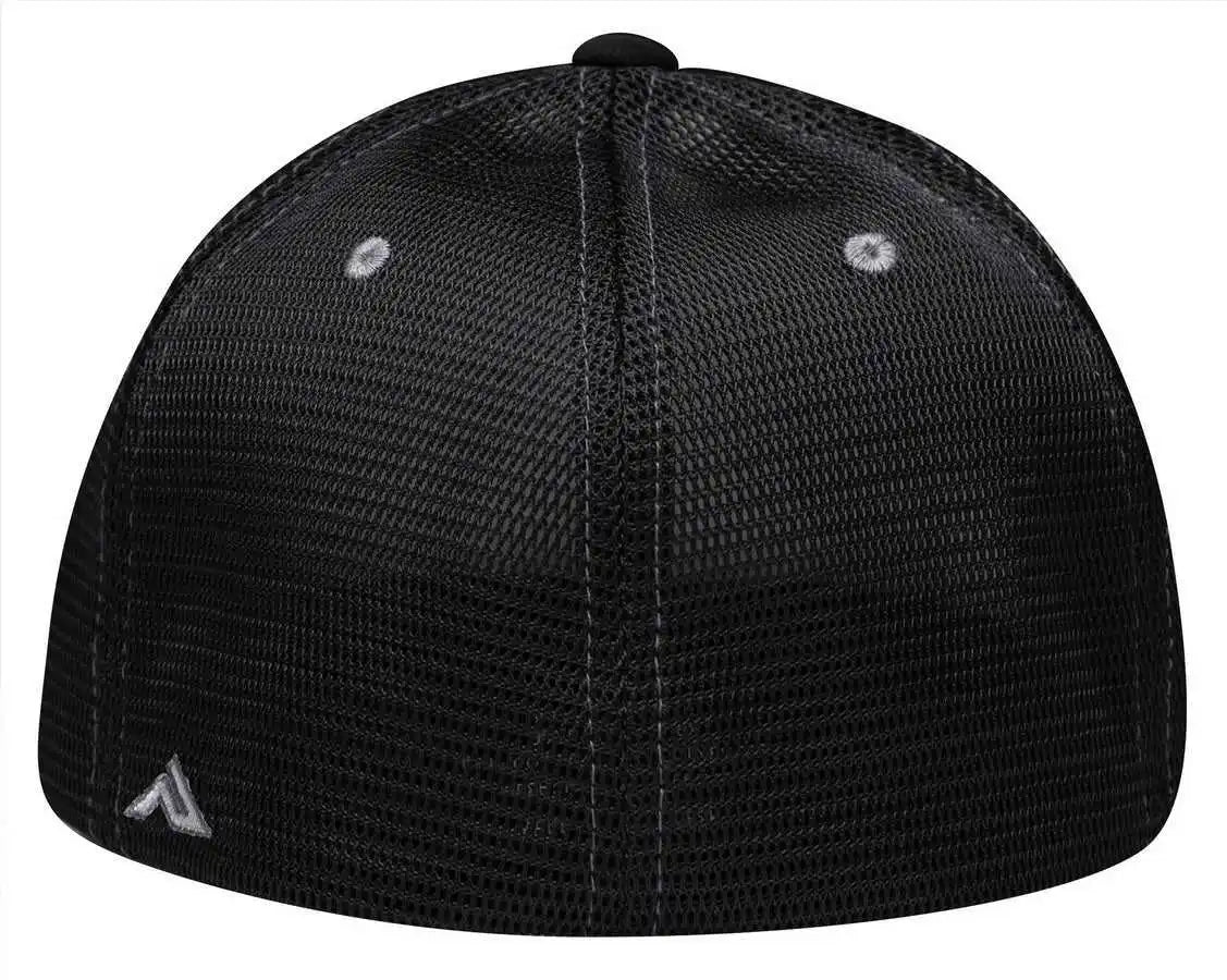 Pacific Headwear Es341 Premium M2 Performance Trucker Flexfit Cap - Silver Black