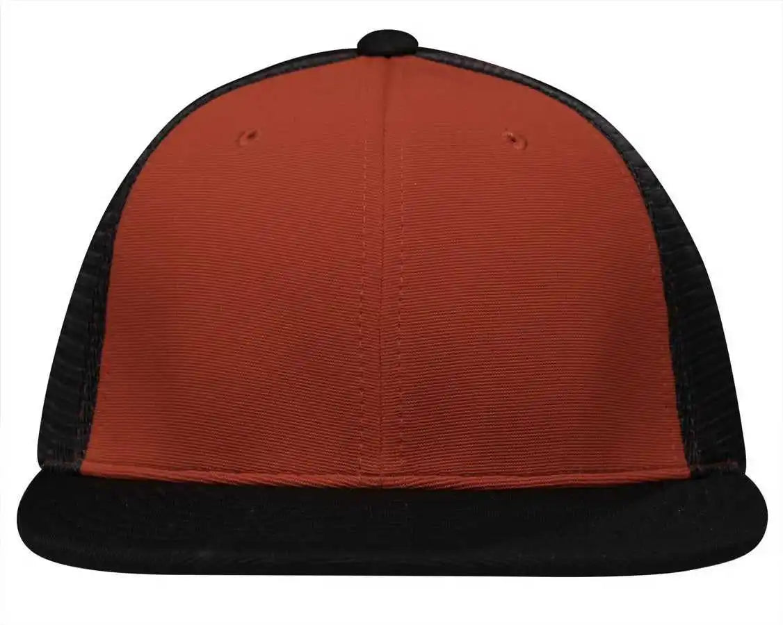 Pacific Headwear Es341 Premium M2 Performance Trucker Flexfit Cap - Red Black