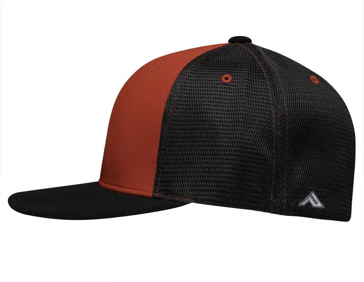 Pacific Headwear Es341 Premium M2 Performance Trucker Flexfit Cap - Red Black