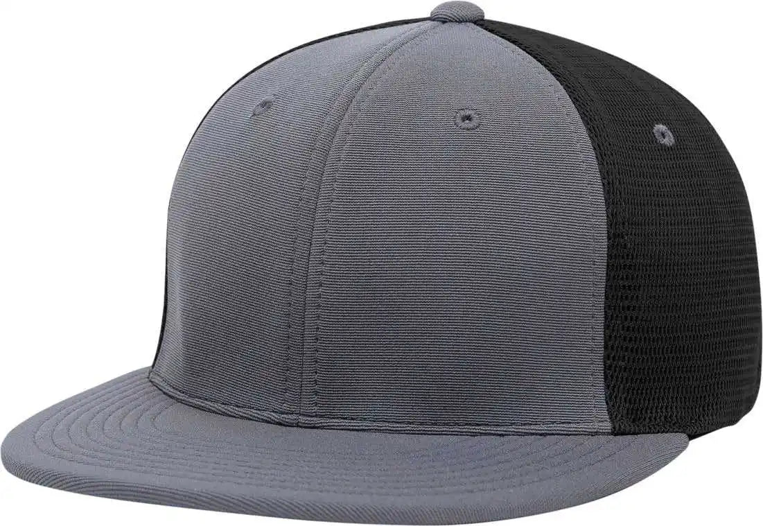 Pacific Headwear Es341 Premium M2 Performance Trucker Flexfit Cap - Graphite Black - Dark Gray / 6 3/8’’ - 7/8’’