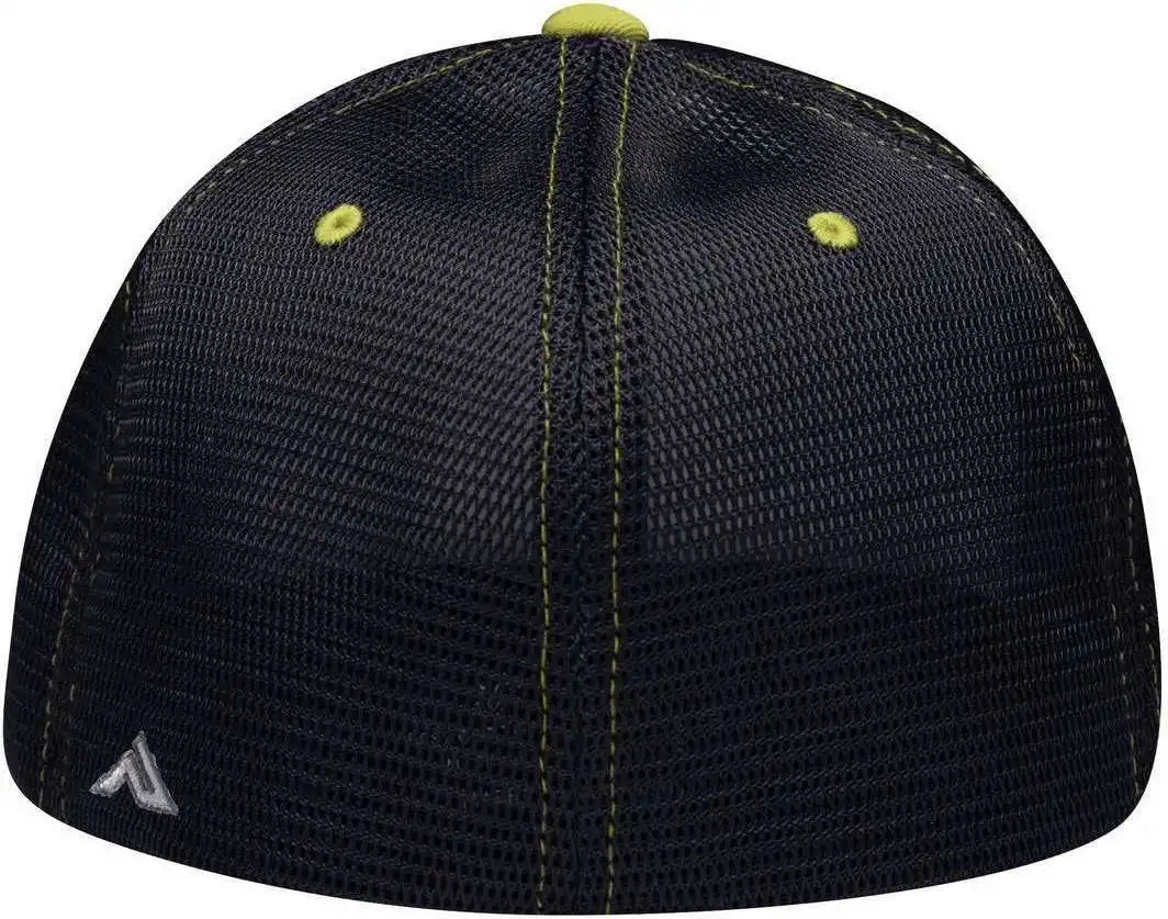 Pacific Headwear Es341 Premium M2 Performance Trucker Flexfit Cap - White Navy Gold