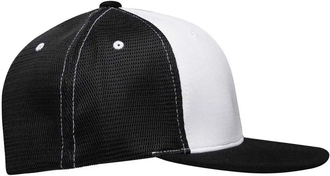 Pacific Headwear Es341 Premium M2 Performance Trucker Flexfit Cap - White Black