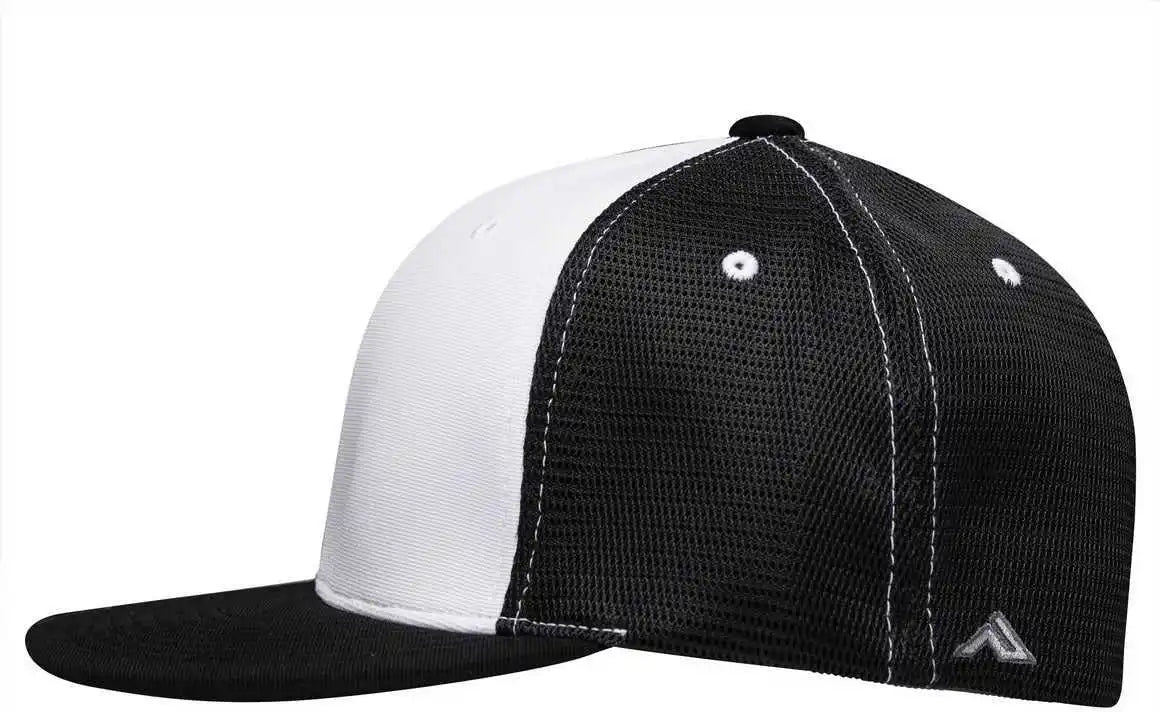 Pacific Headwear Es341 Premium M2 Performance Trucker Flexfit Cap - White Black