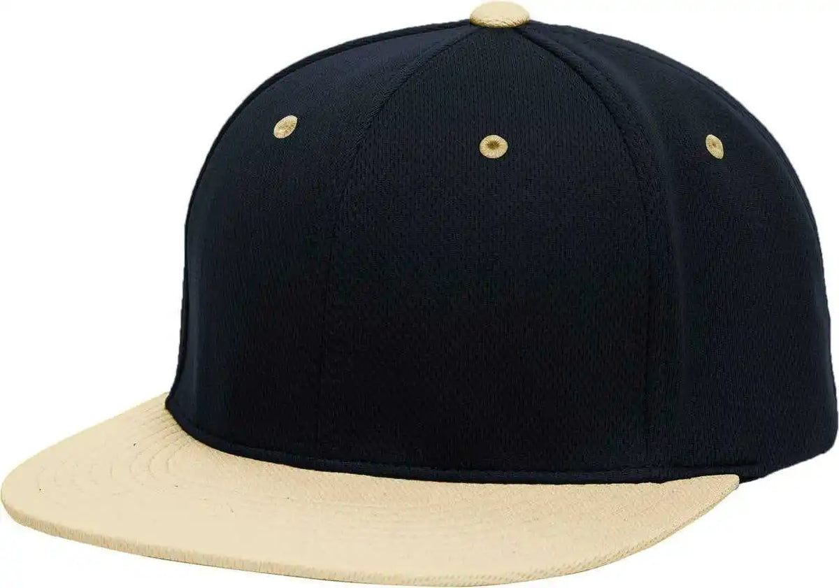 Pacific Headwear Es342 Premium M2 Performance Trucker Flexfit Cap - Navy Vegas Gold - 6 3/8’’ - 7/8’’