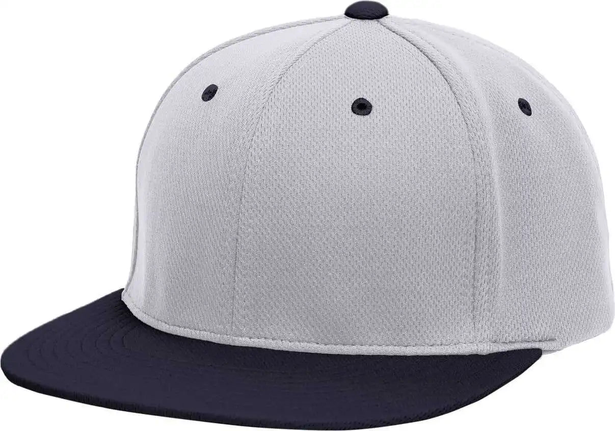 Pacific Headwear Es342 Premium P-tec Performance Flexfit Cap - Silver Navy - Light Gray / 6 3/8’’ - 7/8’’