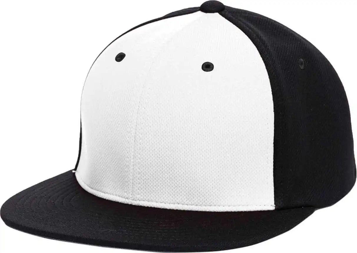 Pacific Headwear Es342 Premium P-tec Performance Flexfit Cap - White Black - 6 3/8’’ - 7/8’’