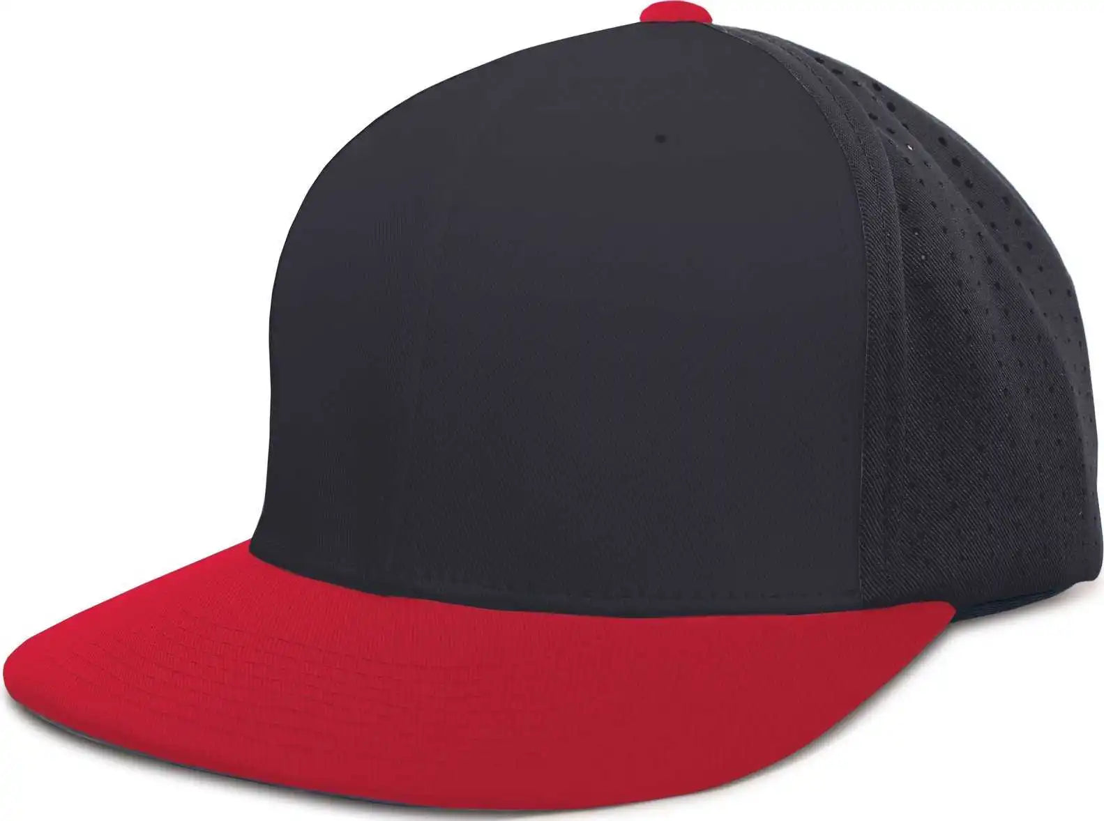 Pacific Headwear Es474 Perforated F3 Performance Flexfit Cap - Navy Red - 6 3/8’’ - 7/8’’