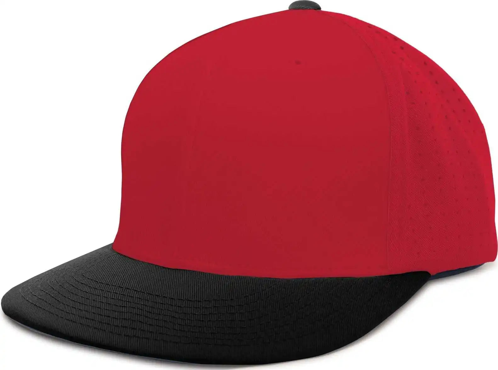 Pacific Headwear Es474 Perforated F3 Performance Flexfit Cap - Red Black - 6 3/8’’ - 7/8’’