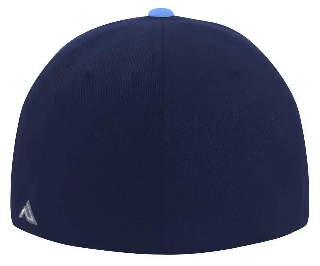 Pacific Headwear Es811 Premium A/c???????? Performance Flexfit Cap - Navy Columbia Blue