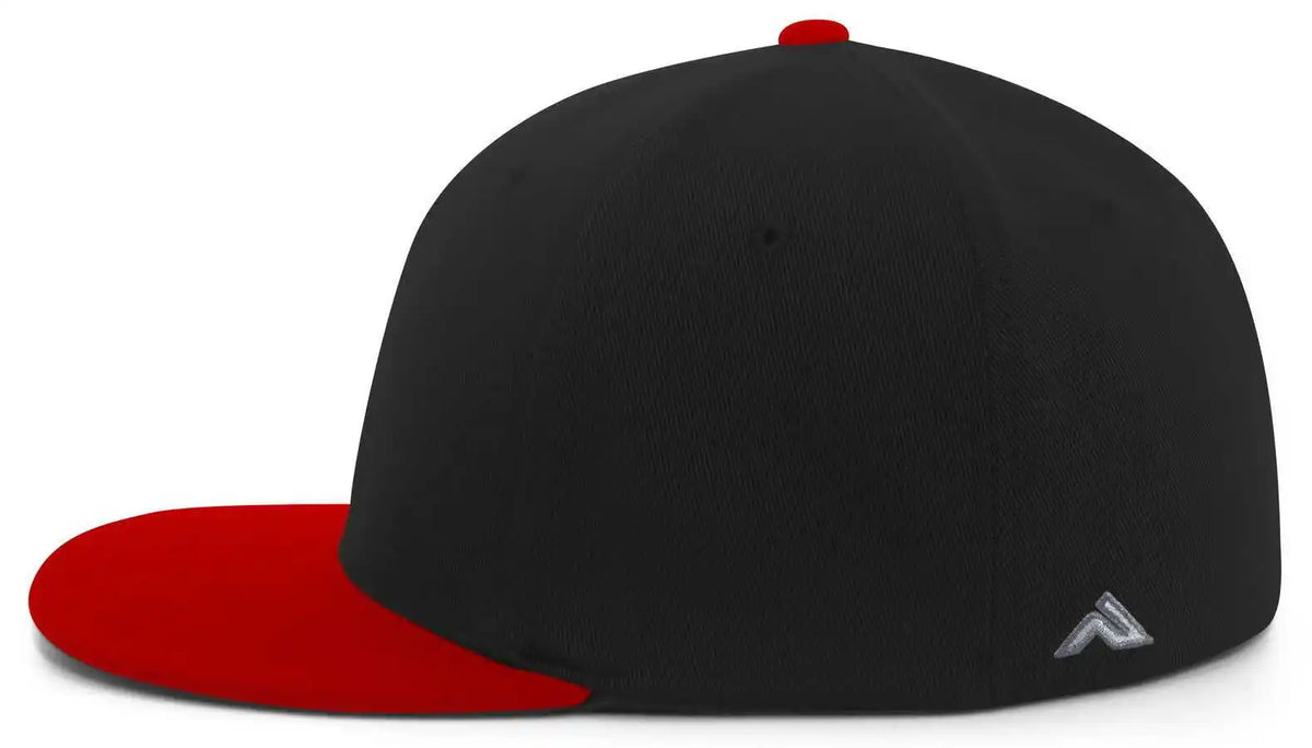 Pacific Headwear Es811 Premium A/c???????? Performance Flexfit Cap - Black Red