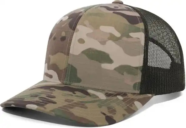 Pacific Headwear M08 Multicam Snapback Trucker Cap - Multicam Original Brown - Multi-colored / 7’’ - 7 7/8’’