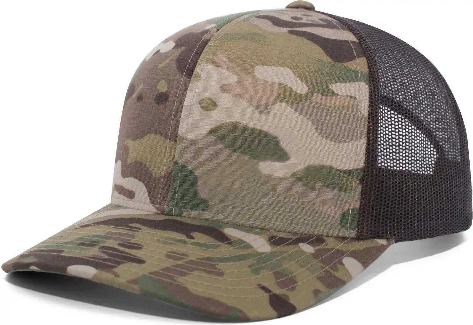 Pacific Headwear M08 Multicam Snapback Trucker Cap - Multicam Original Brown - Multi-colored / 7’’ - 7 7/8’’