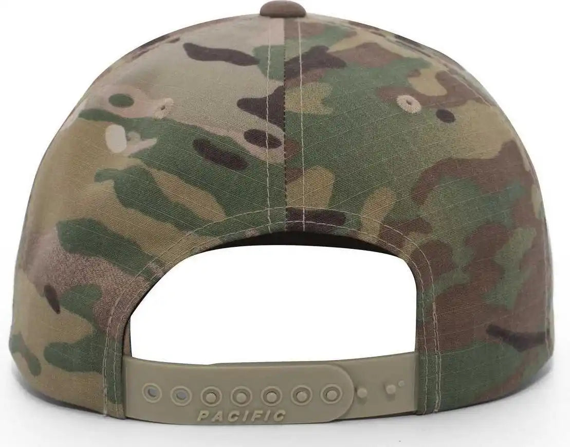 Pacific Headwear M35 Multicam Ripstop Cordura Snapback Cap - Multicam Black - Multi-colored / 7’’ - 7 7/8’’
