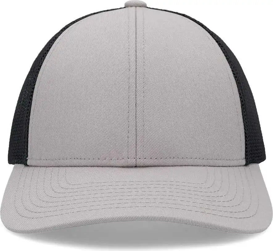 Pacific Headwear P114 Low-pro Trucker Cap - Heather Grey Light Charcoal - 6 1/2’’ - 7’’