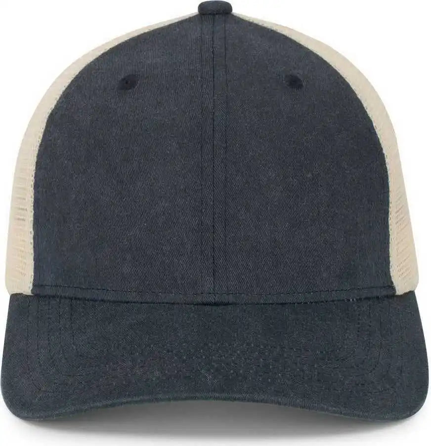 Pacific Headwear P130 Ladies Ponytail Cap - Navy Beige - Khaki / 7’’ 7 7/8’’
