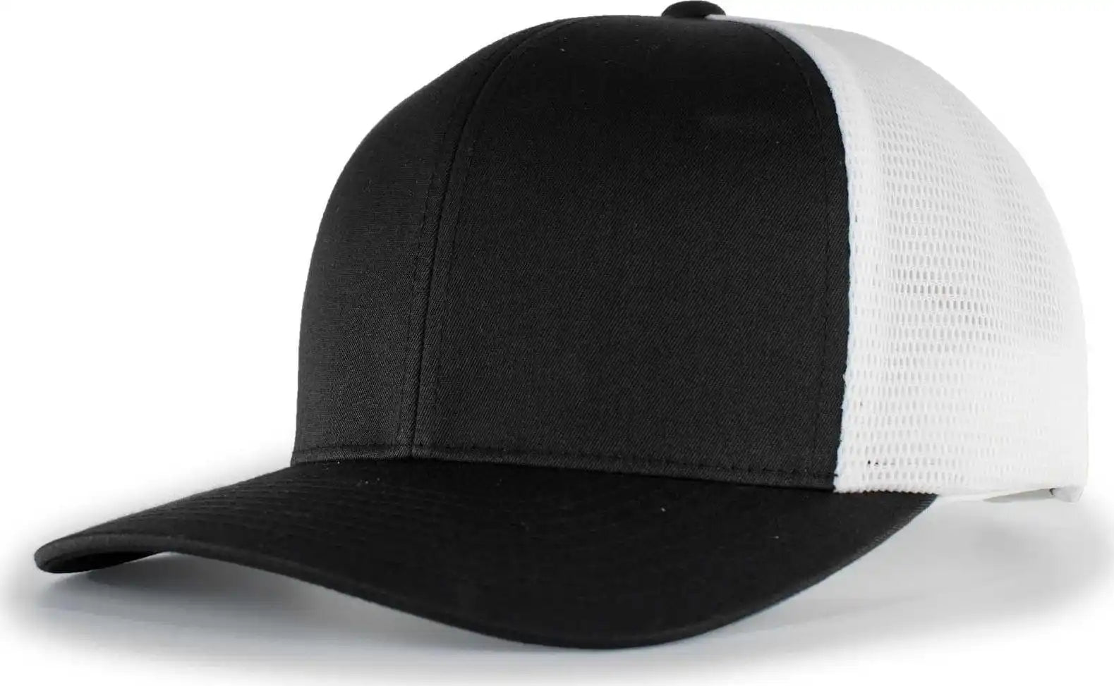 Pacific Headwear P151 Trucker Pacflex Snapback Cap - Black White - 7’’ 7 7/8’’