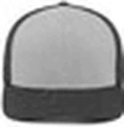 Pacific Headwear P151 Trucker Pacflex Snapback Cap - Heather Grey Lt Charcoal - Gray / 7’’ 7 7/8’’